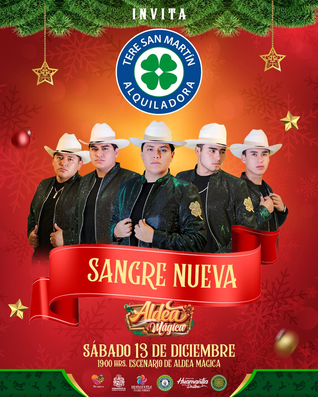 Invitan a disfrutar la presentación estelar de Sangre Nueva en la Aldea Mágica de Huamantla